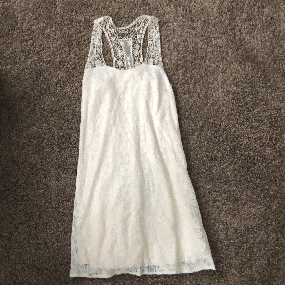 Cream colored lace dress